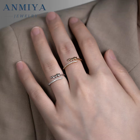 Classic Vintage Heart & Zirconia Ring Wedding Party Jewelry Meaningful Gift Idea for Wholesale