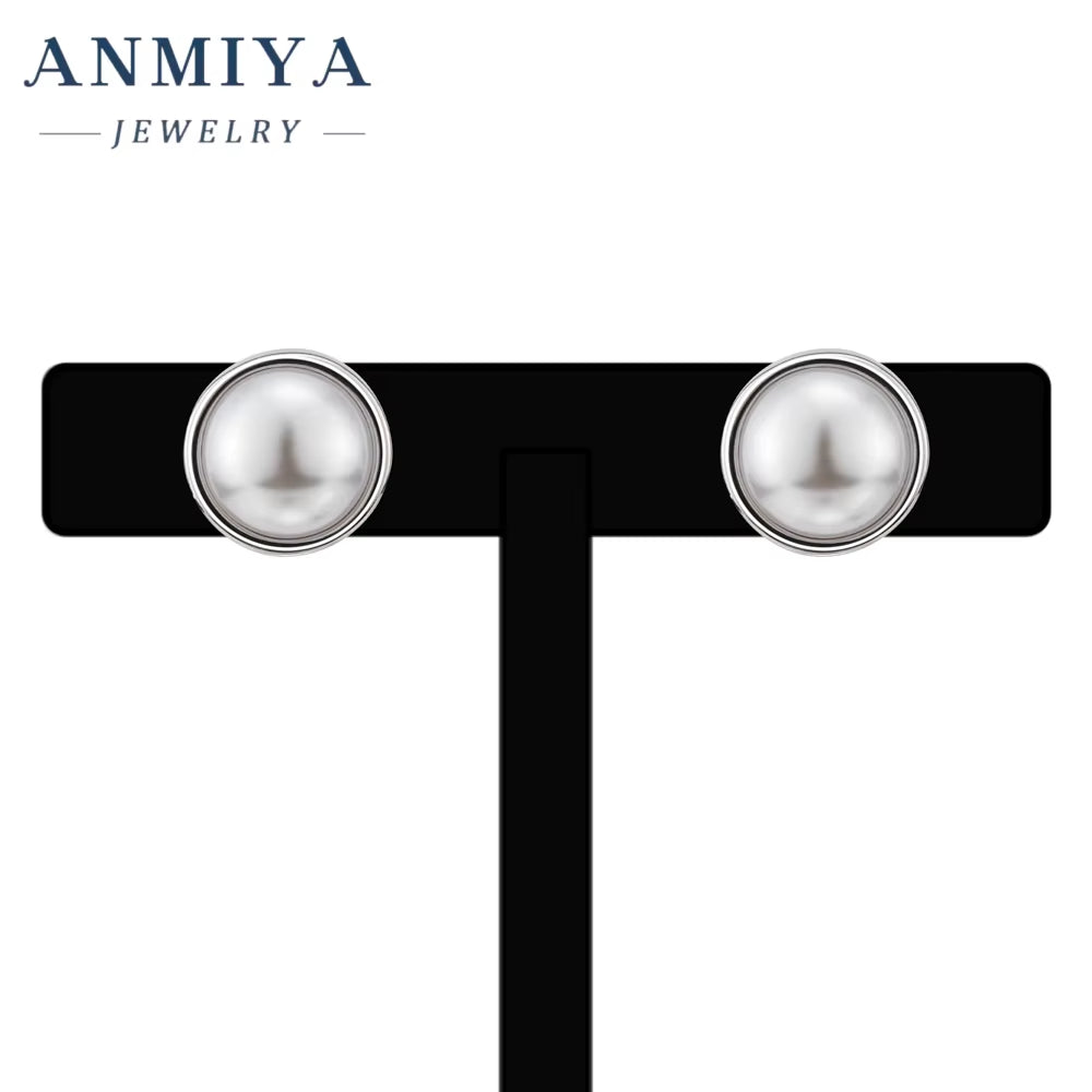 Korean Elegant Pearl Earrings 925 Silver Hypoallergenic Pearl Earring Jewelry for Women