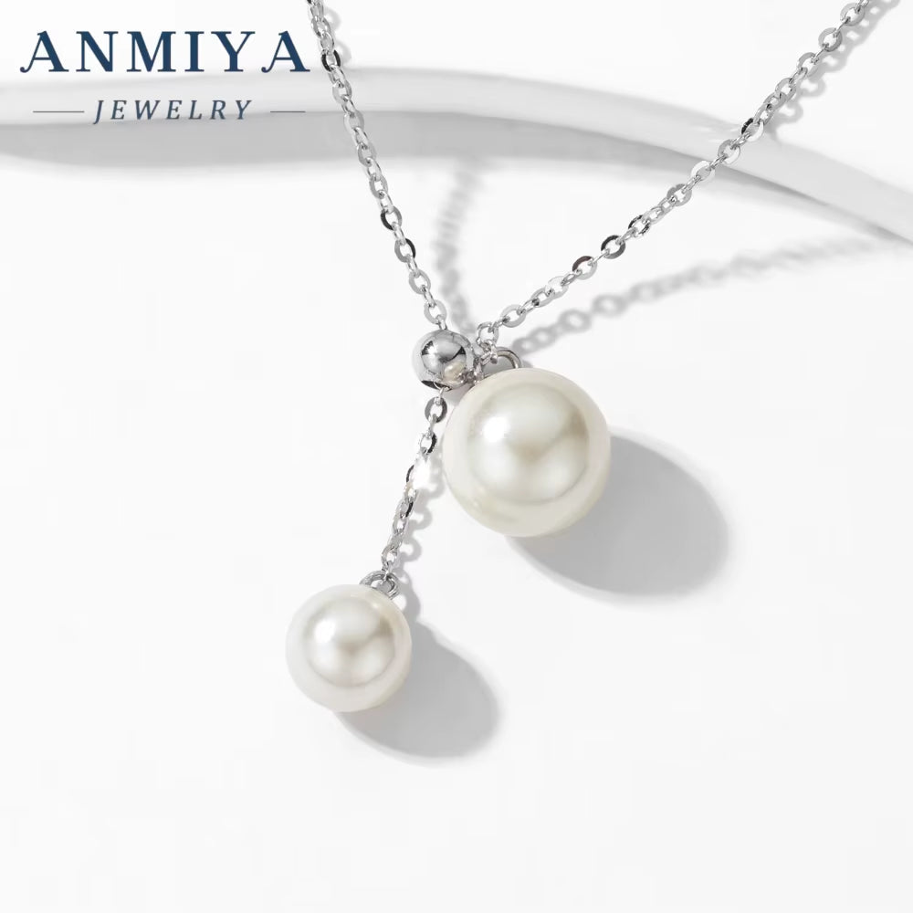 Luxury Natural Freshwater Pearl Necklace for Women'S 925 Sterling Silver Baroque Pearl Pendant Necklace