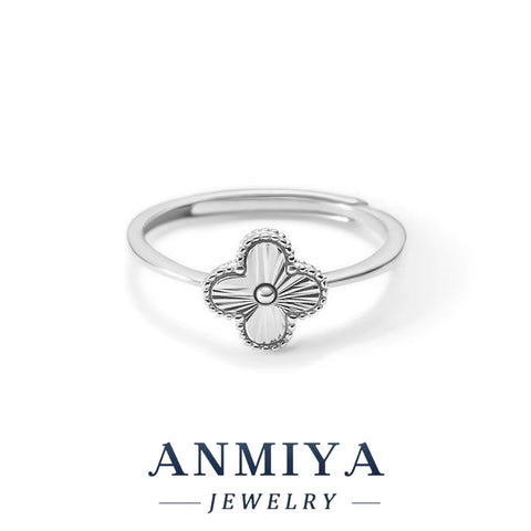 Simple Fashion Jewelry 925 Sterling Silver Plain Circle Ring Set for Women INS Style Niche Light Luxury Personality Base Ring