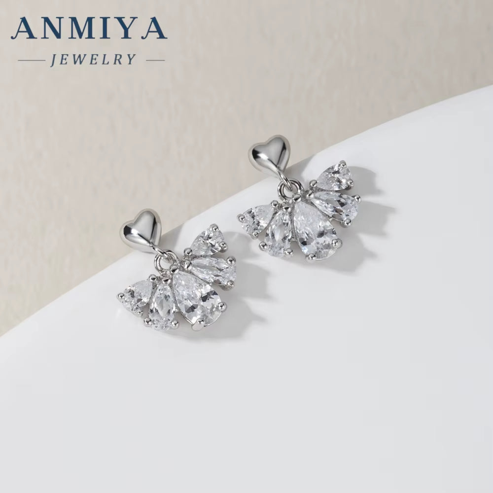 S925 Sterling Silver Luxury Temperament Luxury Earrings Heart Zircon Earrings for Women Valentine'S Day and Mother'S Day Gift