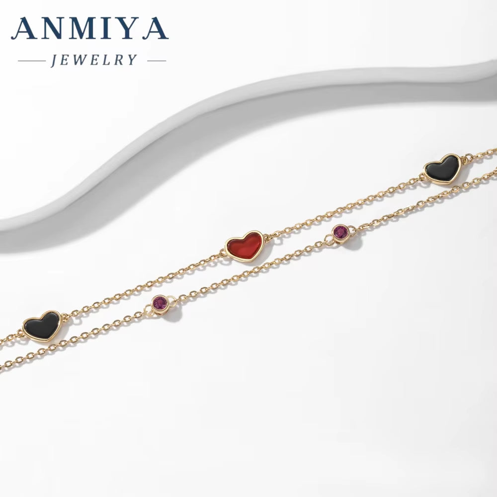 INS Hot Sales Heart Shape Zircon Fashion Jewelry Silver 925 Bracelet for Lover Friendship Couple