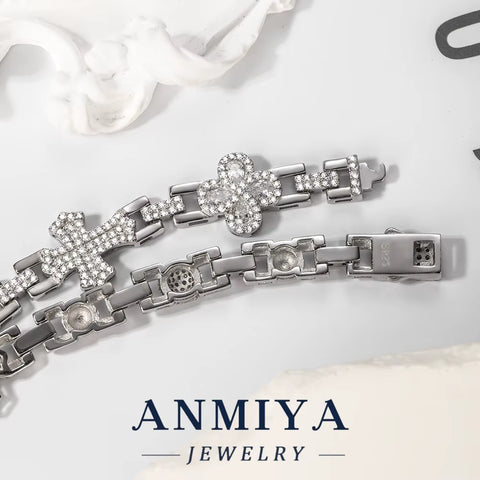 Waterproof Silver Jewelry Swimming Clover Bracelet Beach Vacation Proof Silver Clover Bracelet