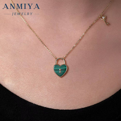 925 Sterling Silver Jewelry: Malachite Necklace, Perfect for Everyday Wear and Special Events