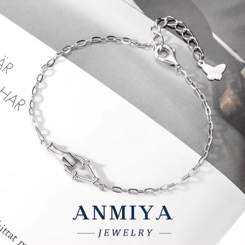 Wholesale 925 Silver Jewelry Clover Bracelet with Movable Charms Dainty Charm Design Bulk Gift Accessories for Bridal Jewelry