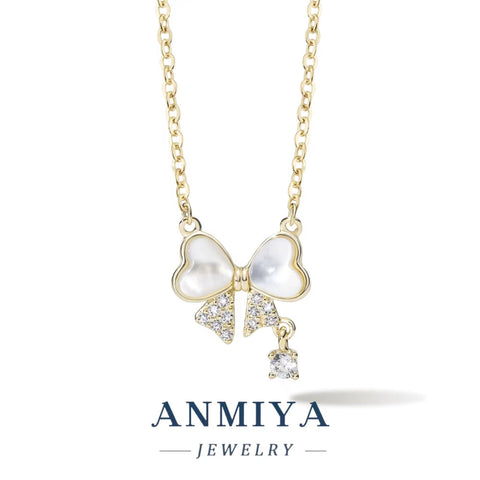 925 Sterling Silver Butterfly Pendant with Link Chain Gold and Silver Plated for Ladies' Fashion Gift Idea