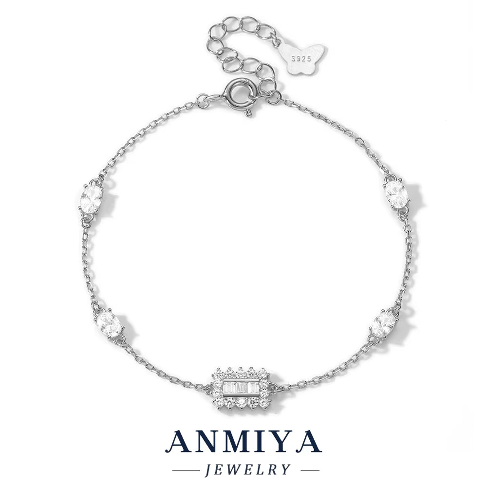 Corporate Silver Jewelry Minimalist Clover Bracelet, 925 Sterling Professional Jewelry for Business Women