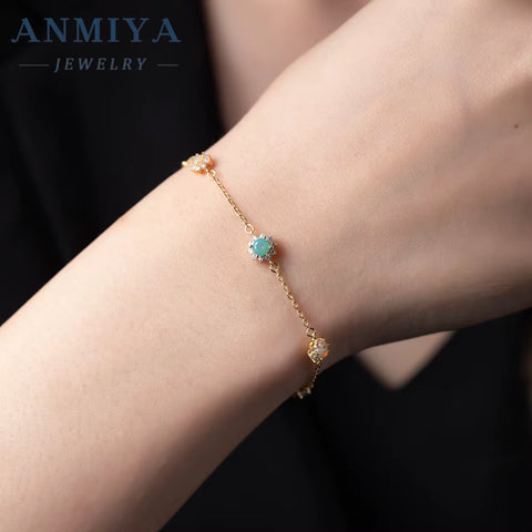 Fashion Wholesale Jewelry 18K Tennis Bracelet Silver 925 Gold Plated Cute Party Zircon Bracelets