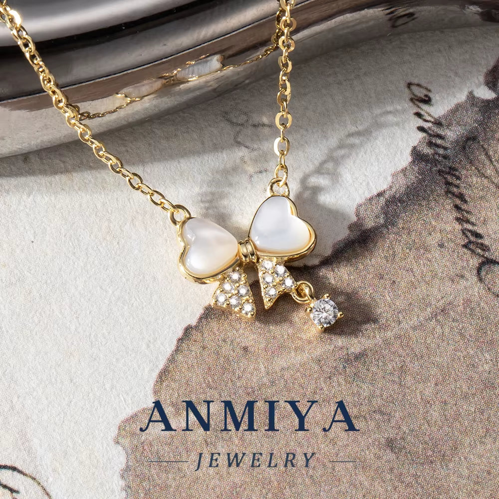 925 Sterling Silver Butterfly Pendant with Link Chain Gold and Silver Plated for Ladies' Fashion Gift Idea