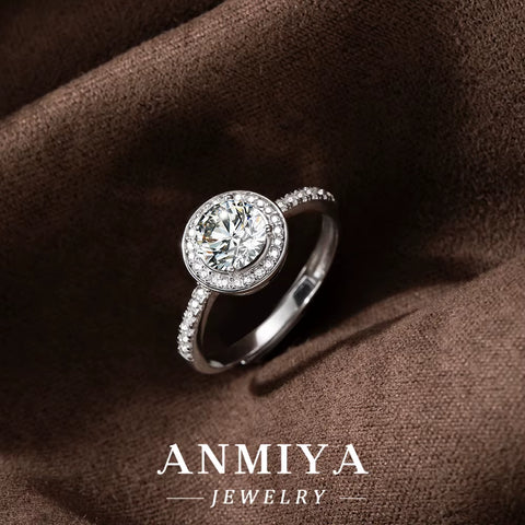 Corporate Silver Jewelry - Professional 925 Sterling Silver Moissanite Band Ring for Businesswomen'S Office Wear