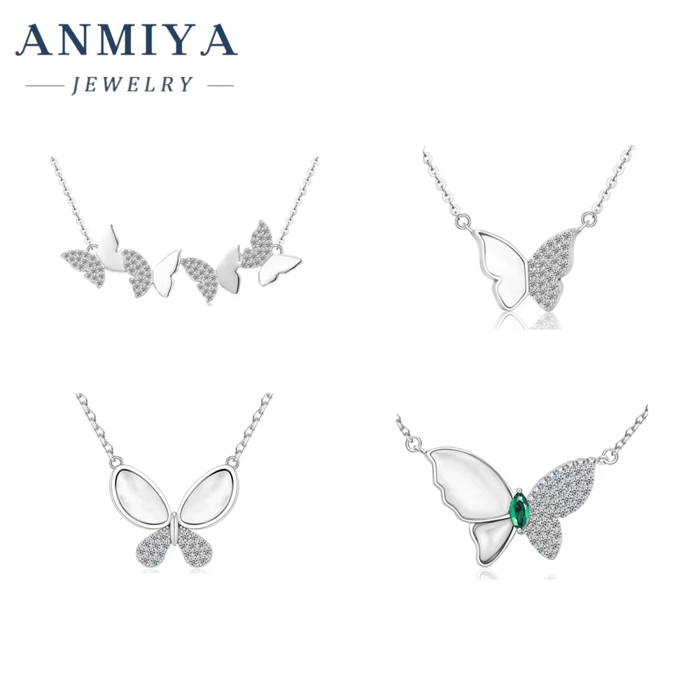 New Design Unique Butterfly Design Shape Crafted 925 Sterling Silver Necklaces for Women Gift