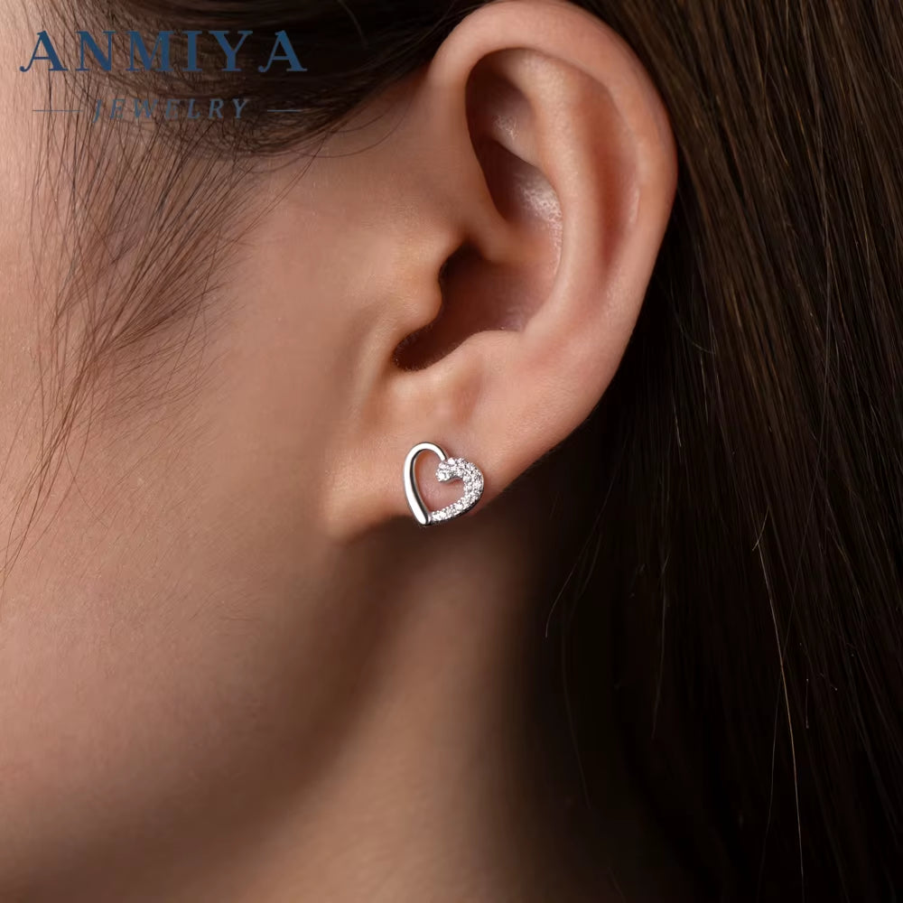 Fashion 925 Silver Zircon Heart Bridal Jewelry Necklace Women Dubai Jewelry Sets Jewellery Earring Pendant Wedding Set