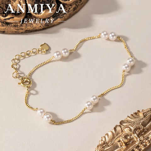 Handmade 925 Silver Jewelry Pearl Bracelet for Wedding Accessories with 6Mm Pearls and Sterling Clasp