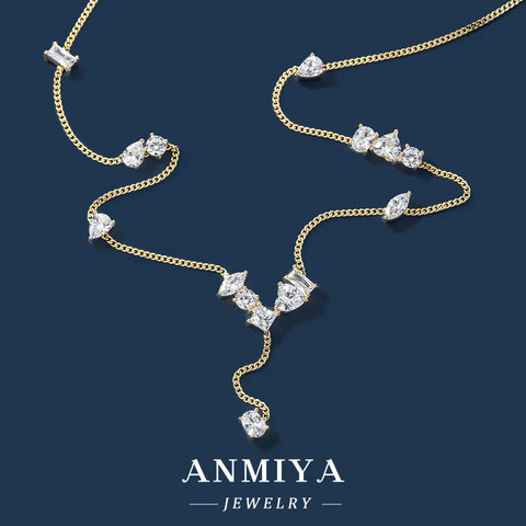 Zircon Pendent Silver Designer Minimalist Necklace 925 Sterling Silver Fashion Jewelry Necklaces for Women