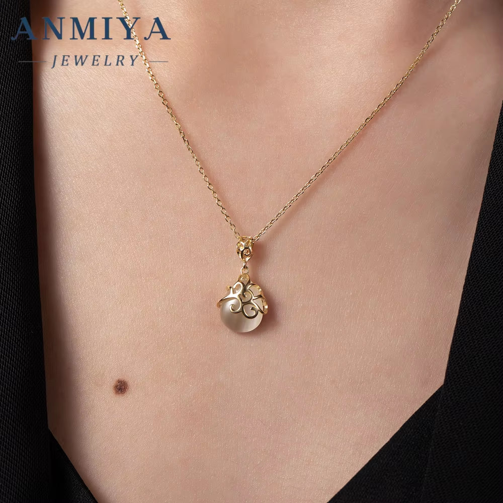2024 Hot Custom Wholesale Simple S925 Sterling Silver 18K Gold Fine Necklace for Girl Gift