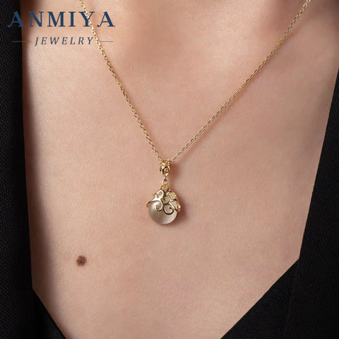 2024 Hot Custom Wholesale Simple S925 Sterling Silver 18K Gold Fine Necklace for Girl Gift