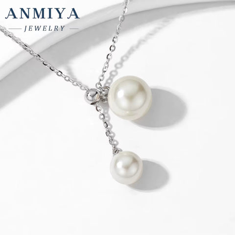 Luxury Natural Freshwater Pearl Necklace for Women'S 925 Sterling Silver Baroque Pearl Pendant Necklace