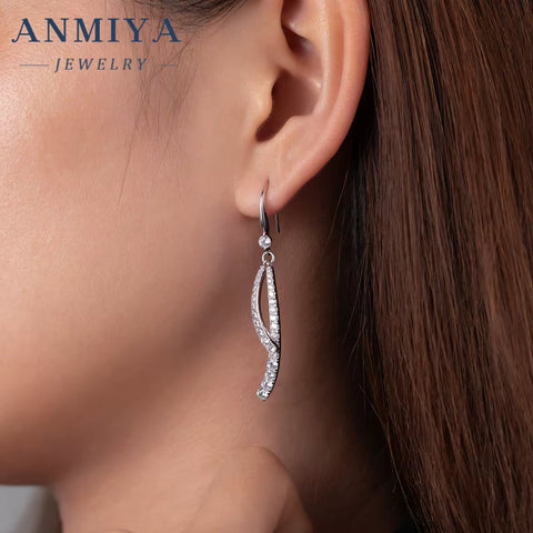 Best Selling 925 Sterling Silver Cross Inoxidable Hook Earrings with Tassels Classic Style Rhodium Plated 18K Gold Anniversary