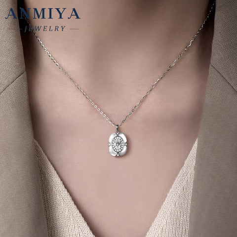 Minimalist Circle Design Silver Plated Silver 925 Jewelry Set with Jade Accents and Geometric Zircon Inlay for Gifts