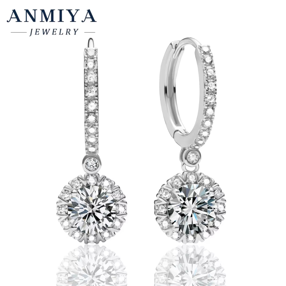 925 Sterling Silver & Moissanite Jewelry Set - Elegant Earring Necklace Combo, Silver 925 Jewelry with Genuine Moissanite