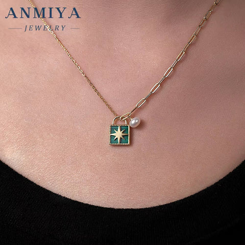 Malachite Gemstone 925 Necklace, a Piece of Silver Jewelry for Your Unique Style"