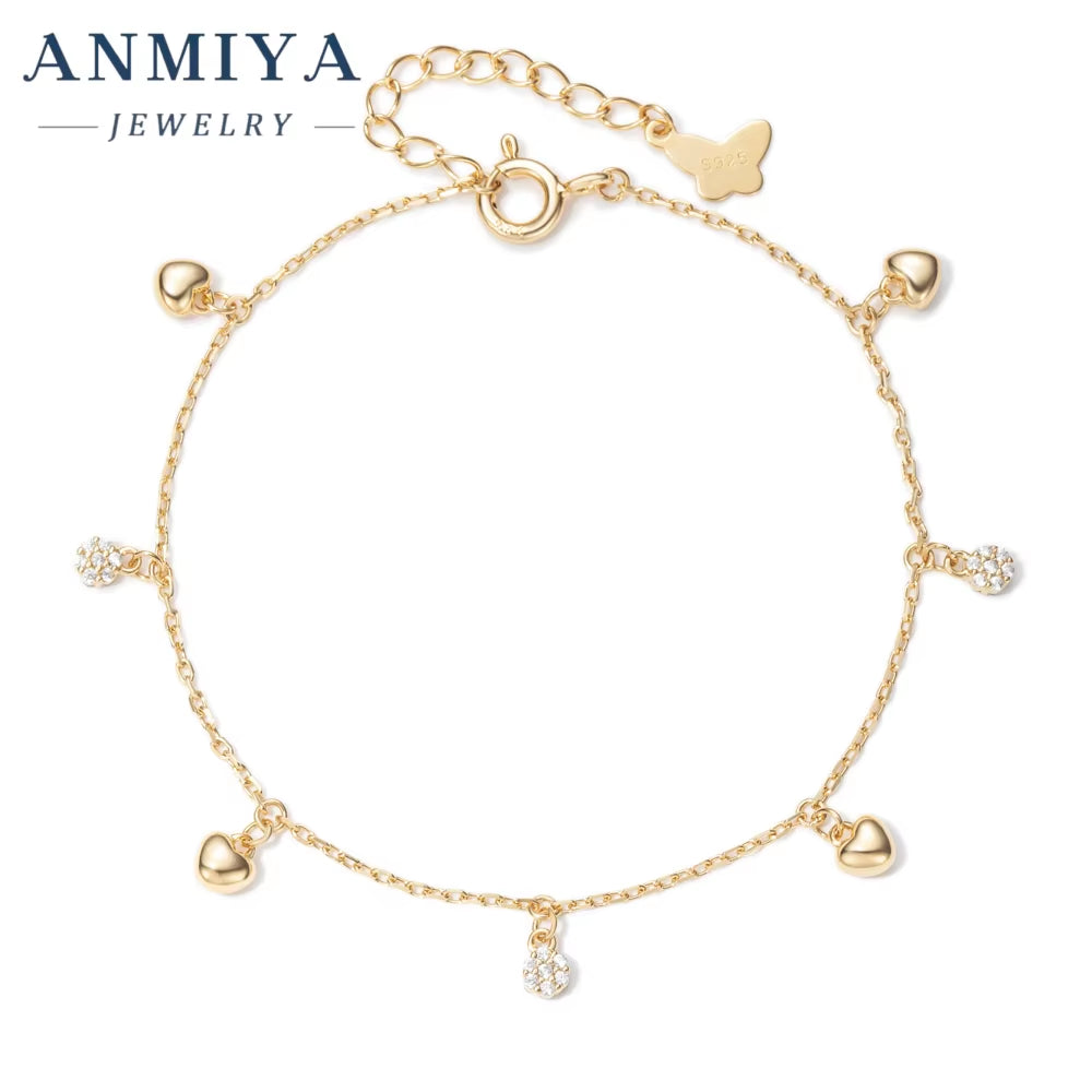 Wholesale Silver Jewelry Whimsical Clover Bracelet Multi-Heart & Floral Charms for Bridal Boutique Suppliers