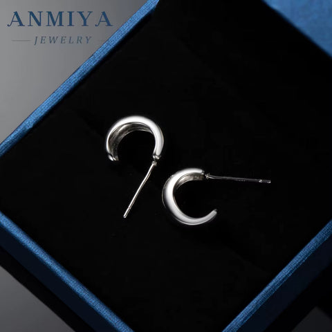 2024 Hot Temperament Fashionable Statement Fine Jewelry Earrings Circle 925 Sterling Silver for Women