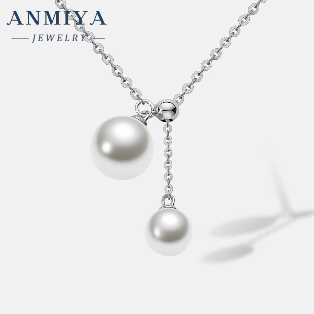 Luxury Natural Freshwater Pearl Necklace for Women'S 925 Sterling Silver Baroque Pearl Pendant Necklace