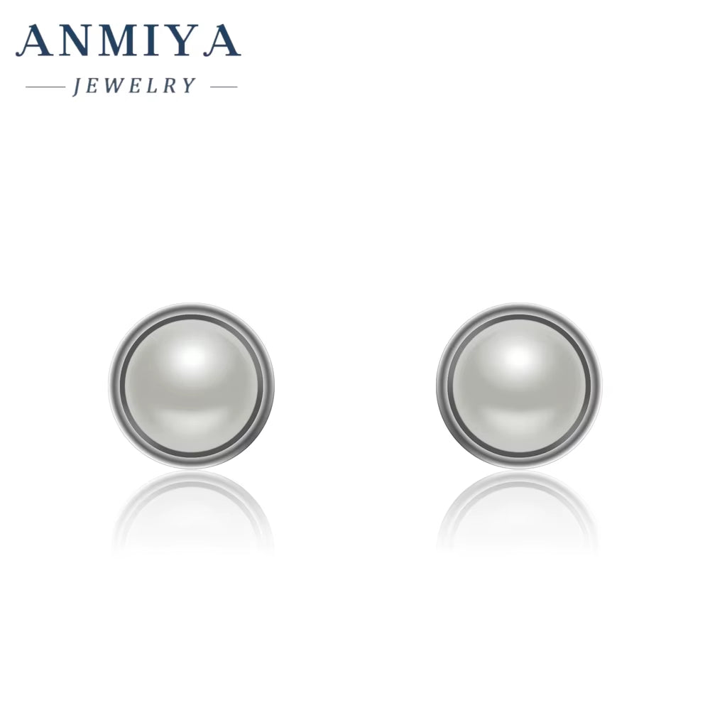 2024 Summer Elegant Cute Pure 925 Sterling Silver Small Pearl Stud Earrings for Women Girls