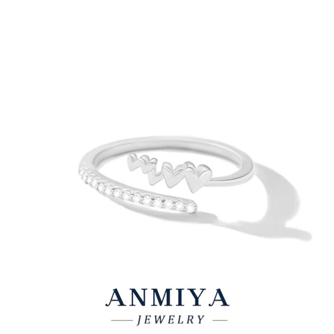 Classic Vintage Heart & Zirconia Ring Wedding Party Jewelry Meaningful Gift Idea for Wholesale