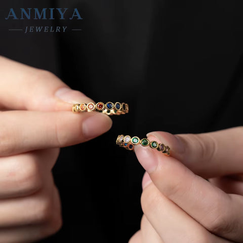 Minimalist High Quality Glaring Colorful Zircon 925 Silver Lab Diamond Ring for Beat Gift