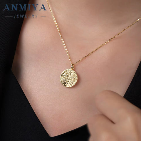 925 Silver Necklace Double Sided Saint Benedict Medal Pendant Fashionable Gold Rotation Christian Catholic Jewelry Fine Chains