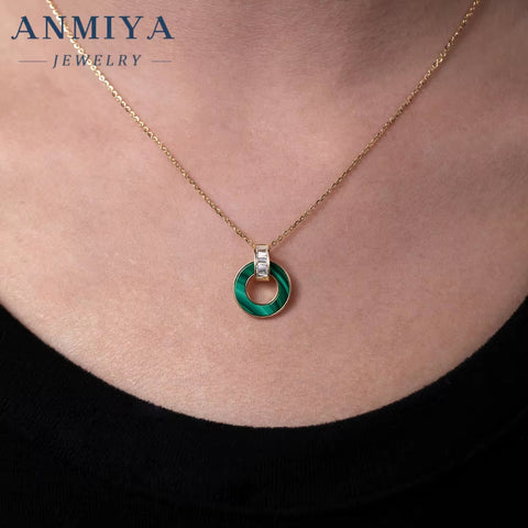Malachite 925 Necklace, a Timeless Silver Jewelry Piece for Modern Women