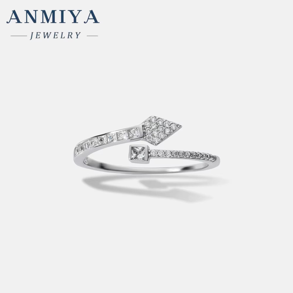 925 Sterling Silver Rings Big Zircon Stone Wholesale Jewelry Woman Snake Butterfly Flower Leaf OEM round Engagement Bands Rings