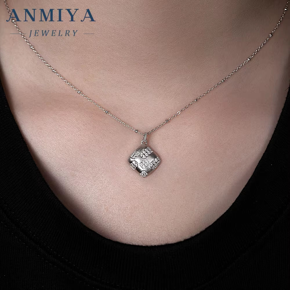 Sparkling Silver 925 Necklace - 3-Piece Silver Jewelry Set, Sterling Silver 925 Bridal Gift