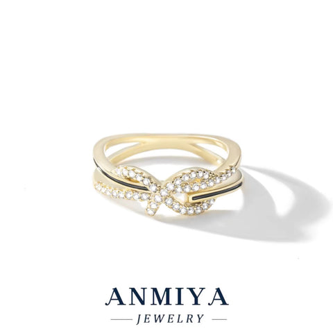 Symbolic Love Knot Pattern Ring Premium 925 Sterling Silver Anniversary Promise Jewelry Matching Couple Rings for Bulk Purchase