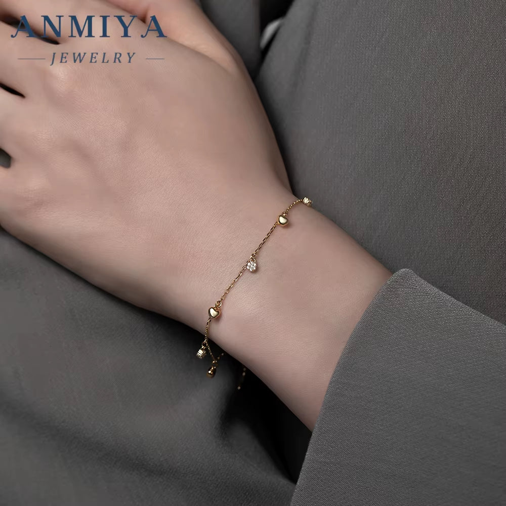 Wholesale Silver Jewelry Whimsical Clover Bracelet Multi-Heart & Floral Charms for Bridal Boutique Suppliers