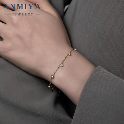 Wholesale Silver Jewelry Whimsical Clover Bracelet Multi-Heart & Floral Charms for Bridal Boutique Suppliers