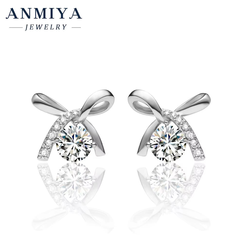 Moissanite 925 Silver Jewelry Set - Matching Earrings and Necklace, Sterling Silver 925 Jewelry with Sparkling Moissanite