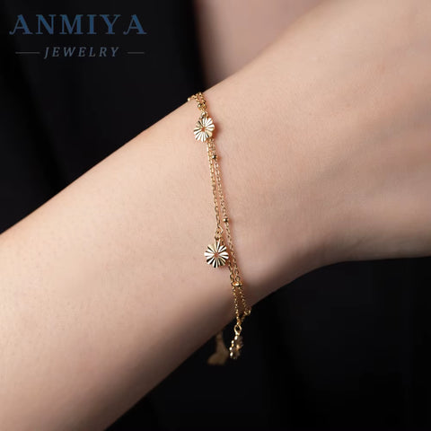 New Design Gold 18K 925 Silver Chain Bracelets Women Fashion Luxury Hand Chain Bracelet for Girls