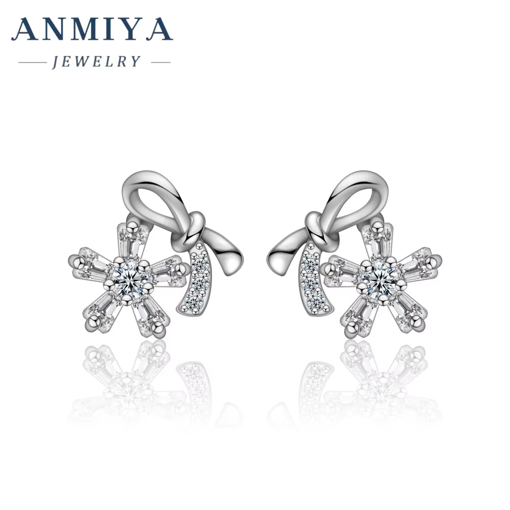 Minimalist Jewelry Bow Stud Earrings 18K Gold Plated Jewelry Waterproof S925 Sterling Silver Stud Earring