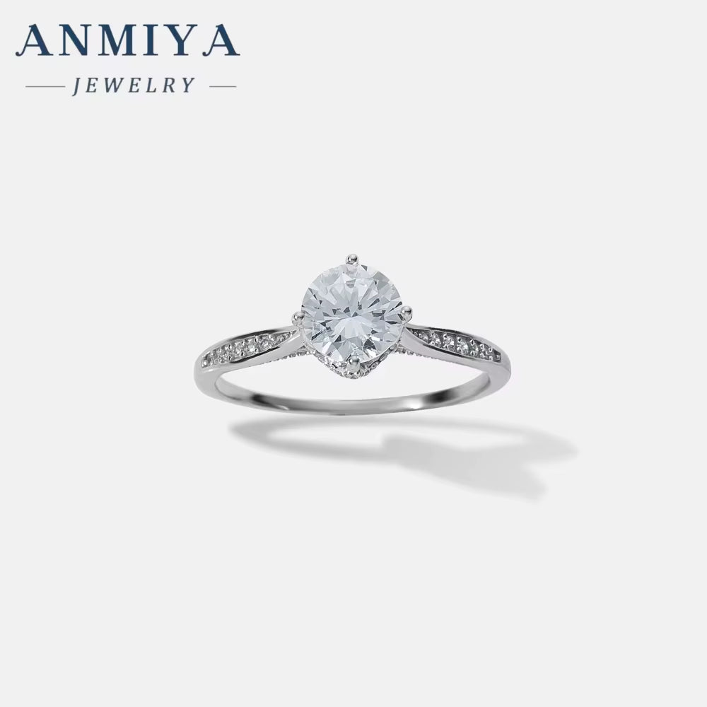 Jewelry Cubic Zirconia Engagement Wedding 925 Sterling Silver Oval Rings for Girls Engagement Rings