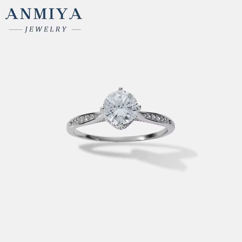 Jewelry Cubic Zirconia Engagement Wedding 925 Sterling Silver Oval Rings for Girls Engagement Rings