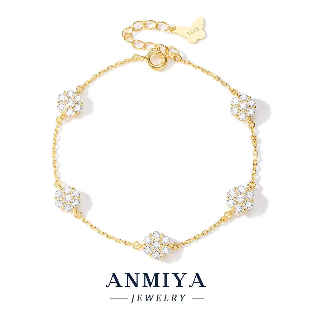 Minimalist Silver Clover Bracelet Thin Chain Jewelry, 925 Sterling Subtle Jewelry for Stacking