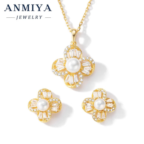 925 Sterling Silver Jewelry Set for Women, Elegant Silver 925 Set, Trendy Silver Jewelry Gift, Matching Necklace & Earrings