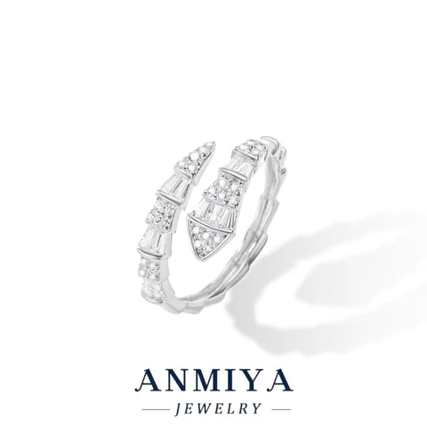 Wholesale S925 Slim Snake Ring Diamond-Cut Unisex Jewelry Bulk Stock for Daily/Party/Stacking Wear