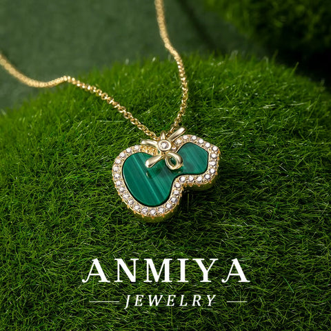 925 Sterling Silver Jewelry: Malachite Necklace, Crafted for Durability and Style