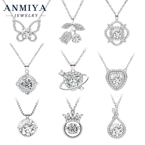 Moissanite Decorated 925 Silver Jewelry - Necklace Combo Set, Luxury Sterling Silver 925 Jewelry Collection