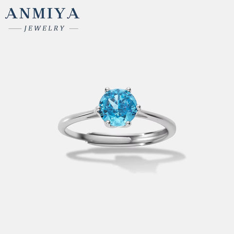 925 Sterling Silver Ring Zircon Waterproof Wedding Pink Green Blue Cubic Zirconia Silver Engagement Ring Set for Women Girls