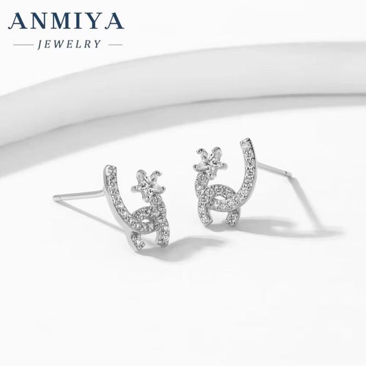 Wholesale New Tide Hot Sales Brand Zircon Star Jewelry Stud Earrings for Women Trendy